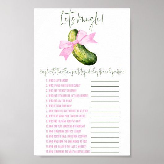 Letztes Pickle, lass uns ein Duschspiel mischen Poster (Vorne)