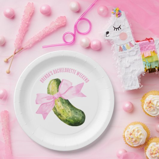 Letztes Pickle Sie wird immer kitzeln Junggeselinn Pappteller (Party)