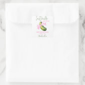 Letztes Pickle Sie wird immer kitzeln Junggeselinn Quadratischer Aufkleber (Tasche)