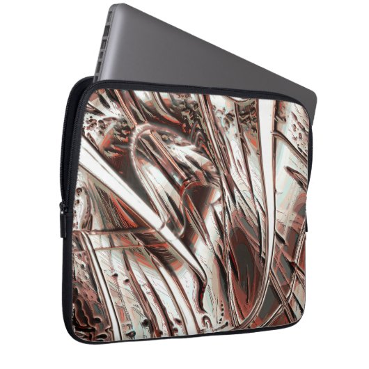 Letztes recycelnd Digitalbild, rot bis beige Laptopschutzhülle (Vorne Rechts)
