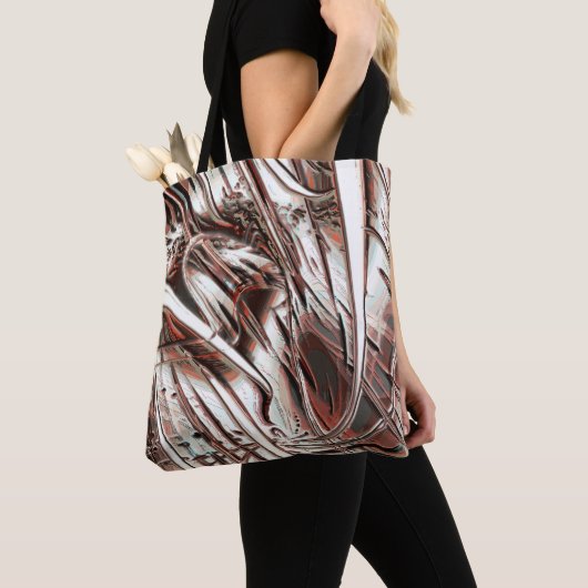 Letztes recycelnd Digitalbild, rot bis beige Tasche (Von Nahem)