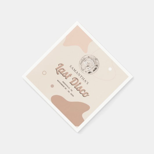 Letztes Retro-Junggeselinnen-Abschied-Papier für d Serviette (Ecke)