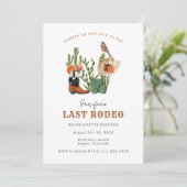 Letztes Rodeo Bachelorette Wochenende Einladung (Stehend Vorderseite)