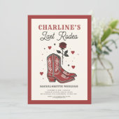 Letztes Rodeo Bachelorette Wochenende Einladung (Stehend Vorderseite)