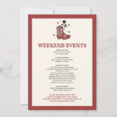 Letztes Rodeo Bachelorette Wochenende Einladung (Rückseite)