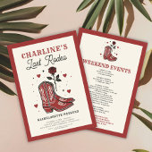 Letztes Rodeo Bachelorette Wochenende Einladung