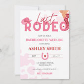 Letztes Rodeo Bachelorette Wochenende Lass uns Gir Einladung (Vorderseite)