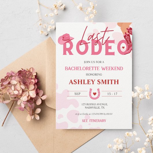 Letztes Rodeo Bachelorette Wochenende Lass uns Gir Einladung