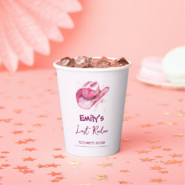 Letztes Rodeo Bachelorette Wochenende | Pink Paper Pappbecher