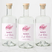 Letztes Rodeo Bachelorette Wochenende Rosa Liquor Alkoholflaschenetikett (Flaschen)