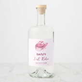 Letztes Rodeo Bachelorette Wochenende Rosa Liquor Alkoholflaschenetikett (Vorderseite)