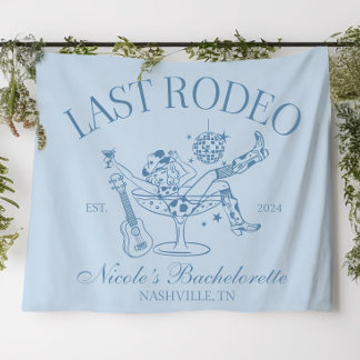 Letztes Rodeo-Banner Benutzerdefinierte westliche Wandteppich