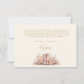 Letztes Rodeo Boots Floral Cowgirl Brautparty Dankeskarte (Rückseite)