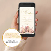 Letztes Rodeo Boots Floral Cowgirl Brautparty Einladung