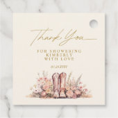 Letztes Rodeo Boots Floral Cowgirl Brautparty Geschenkanhänger (Rückseite)