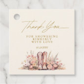 Letztes Rodeo Boots Floral Cowgirl Brautparty Geschenkanhänger (Vorderseite)