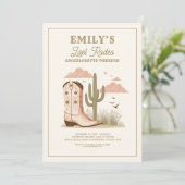 Letztes Rodeo Cactus Bachelorette Wochenende Einladung (Stehend Vorderseite)