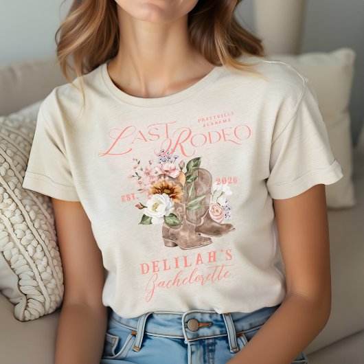 Letztes Rodeo Chic Cowgirl Boots Western Bachelore Tri-Blend Shirt