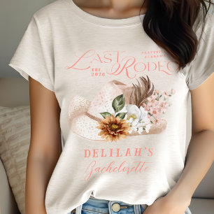 Letztes Rodeo Chic Cowgirl Hat Western Brautparty Tri-Blend Shirt