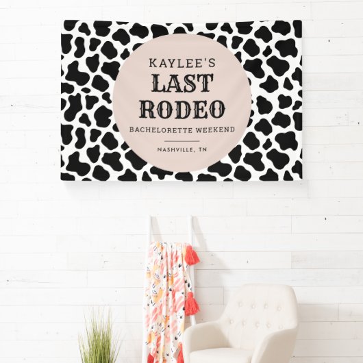 Letztes Rodeo Cowgirl Bachelorette Weekend Party Banner (InSitu)
