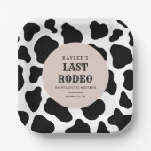 Letztes Rodeo Cowgirl Bachelorette Weekend Party P Pappteller (Vorderseite)