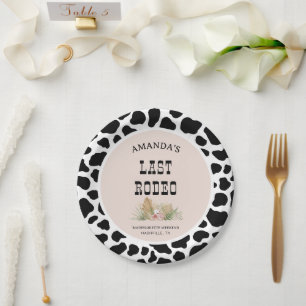 Letztes Rodeo Cowgirl Bachelorette Weekend Party Pappteller