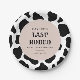 Letztes Rodeo Cowgirl Bachelorette Weekend Party Pappteller