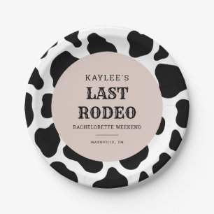 Letztes Rodeo Cowgirl Bachelorette Weekend Party Pappteller