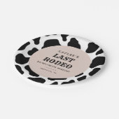 Letztes Rodeo Cowgirl Bachelorette Weekend Party Pappteller (Schrägansicht)