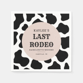 Letztes Rodeo Cowgirl Bachelorette Weekend Party Serviette