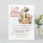 Letztes Rodeo Cowgirl Bachelorette Wochenende Einladung (Stehend Vorderseite)