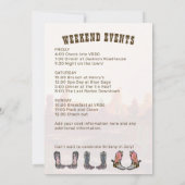 Letztes Rodeo Nashville Bachelorette Weekend Party Einladung (Rückseite)