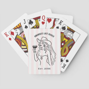 Letztes Rodeo Nashville Cowgirl Junggesellinnenabs Spielkarten