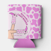 Letztes Rodeo Pink Cowgirl Brautparty Party Dosenkühler (Rückseite)