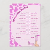 Letztes Rodeo Pink Cowgirl Brautparty Party Game Begleitkarte (Vorderseite)
