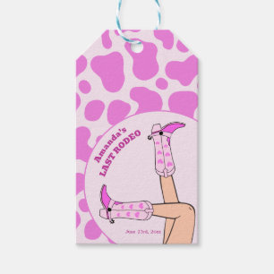 Letztes Rodeo Pink Cowgirl Brautparty Party Geschenkanhänger