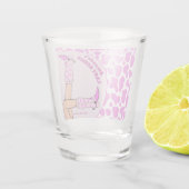 Letztes Rodeo Pink Cowgirl Brautparty Party Schnapsglas (Rückseite)