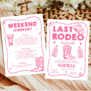Letztes Rodeo Pink Junggesellinnen-Abschiedsparty  Einladung
