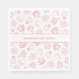 Letztes Rodeo Rosa Junggeselinnen-Abschied Paper N Serviette
