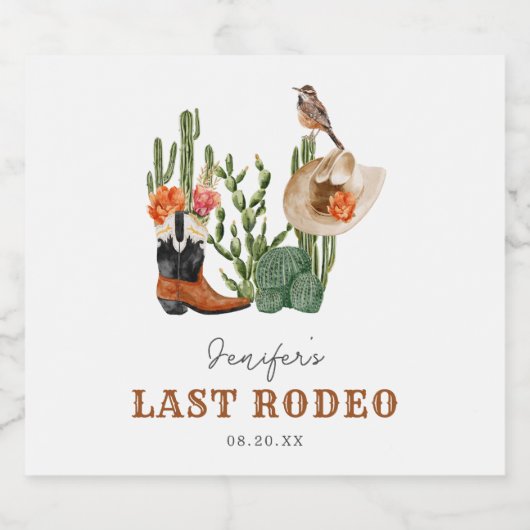 Letztes Rodeo Schaumweinetikett (Einzelnes Label)