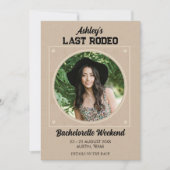 Letztes Rodeo Texas Bachelorette Zielwoche Einladung (Vorderseite)