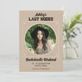 Letztes Rodeo Texas Bachelorette Zielwoche Einladung (Stehend Vorderseite)