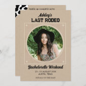 Letztes Rodeo Texas Bachelorette Zielwoche Einladung (Vorne/Hinten)