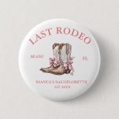 Letztes Rodeo Western Coquette Stiefel Bachelorett Button (Vorderseite)