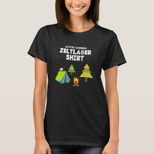 Letztes sauberes Zeltlager-Camping im Freien T-Shirt (Vorderseite)