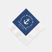 Letztes Segel, bevor der Schleier den Nautikanker  Serviette (Ecke)