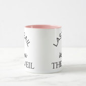 Letztes Segel vor dem Schleier Bachelorette Braut Tasse (Zentrum)