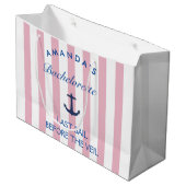 Letztes Segel vor dem Schleier Bachelorette Gesche Große Geschenktüte (Vorderseite Schrägansicht)