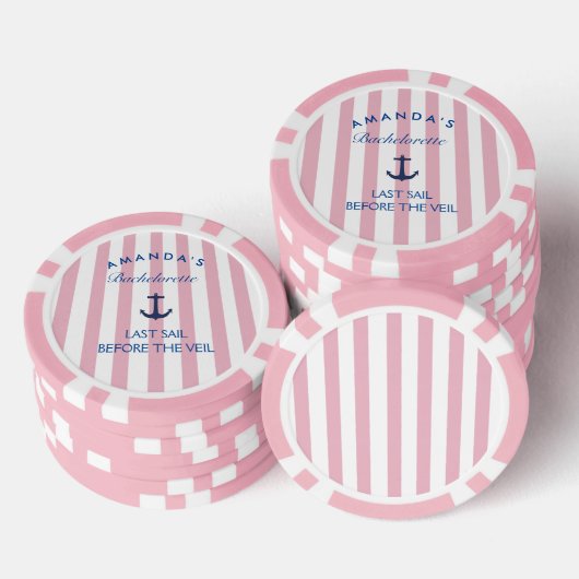 Letztes Segel vor dem Schleier Bachelorette Poker  Pokerchips (Stapel)