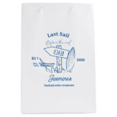 Letztes Segel vor dem Schleier Bachelorette Wochen Mittlere Geschenktüte (Vorderseite)